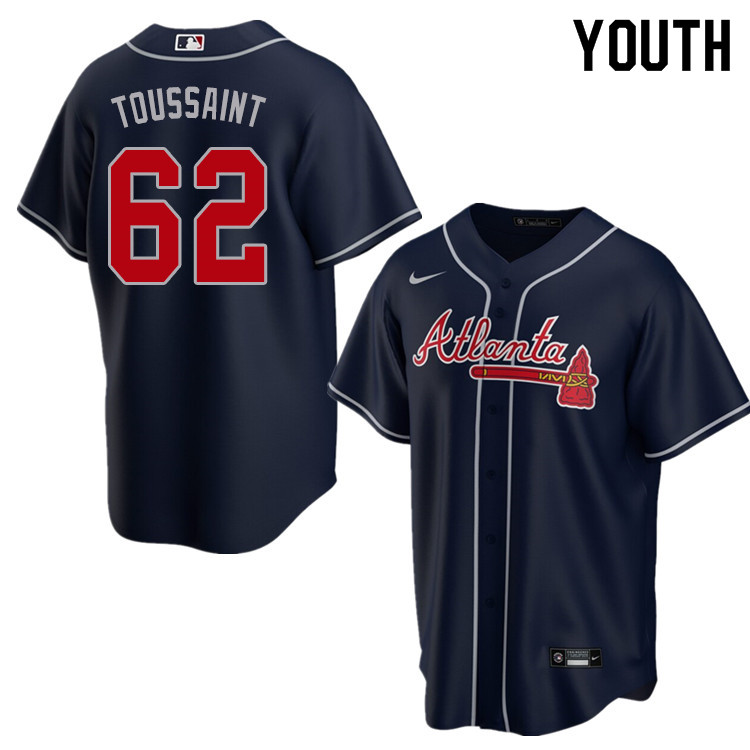 Nike Youth #62 Touki Toussaint Atlanta Braves Baseball Jerseys Sale-Navy